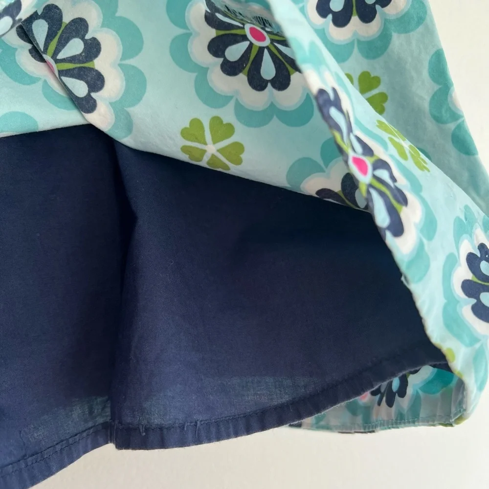 Vintage GAP Blue Green Pink Floral A-Line Dress with Bloomer SET | Girl 3 Month